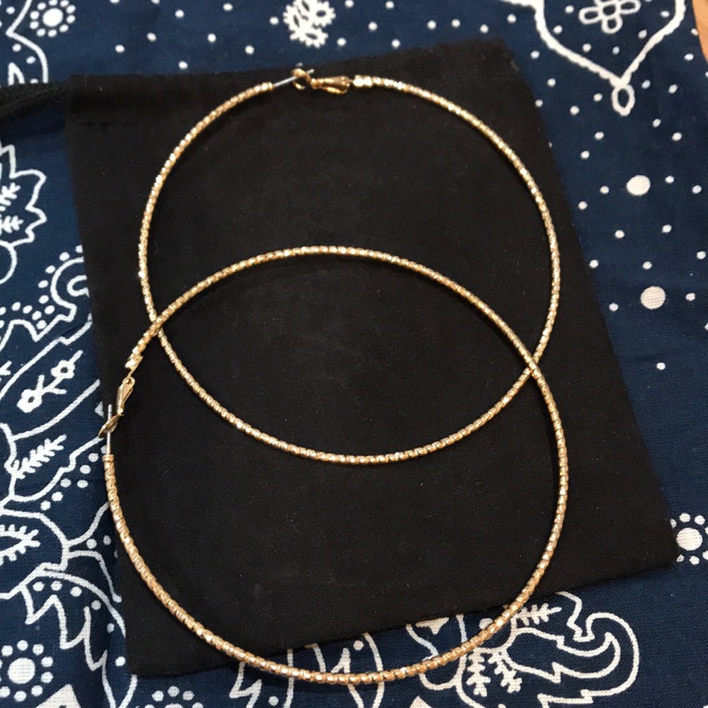 Gold hoop earrings